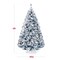 Best Choice Products Pre-Lit Ice Blue Christmas Pine Tree w/ Flocked Branches, Warm-White Lights